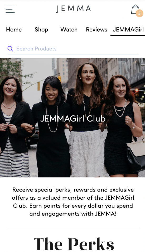 Keep track of your JEMMAGirl Club tier and rewards easily